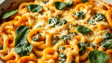 Baked Spinach-Artichoke Dip Pasta