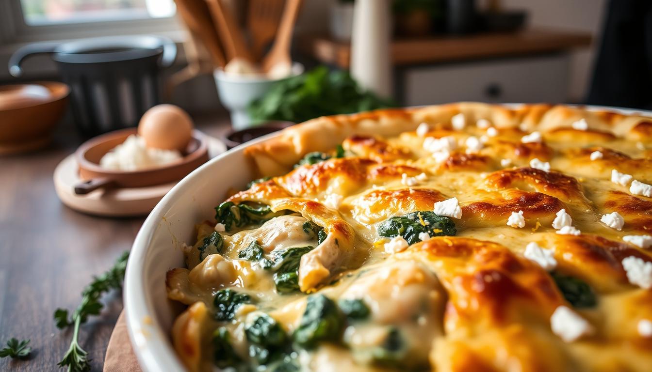 Creamy Easter Chicken Spanakopita Bake Recipe