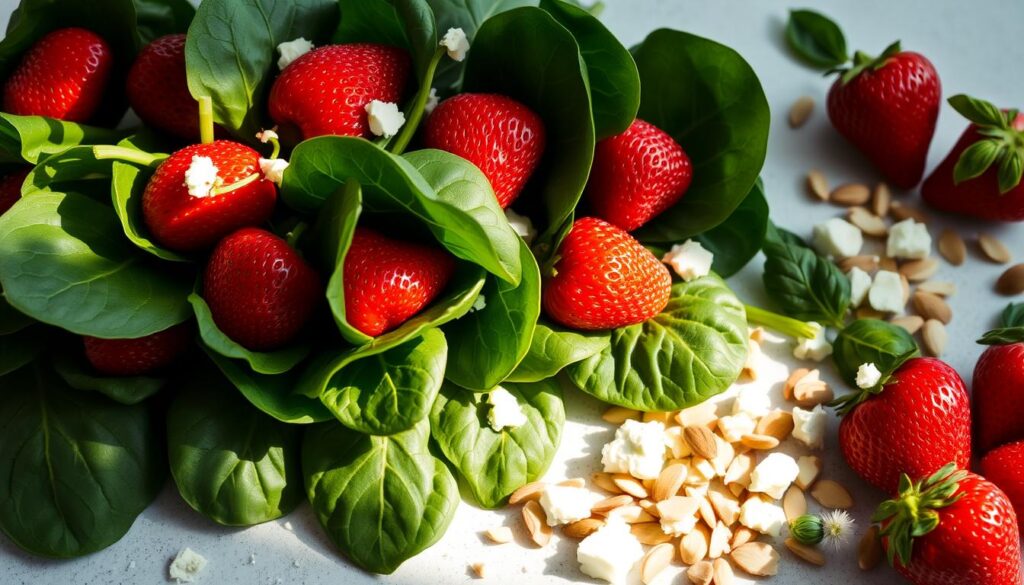 Strawberry Salad ingredients