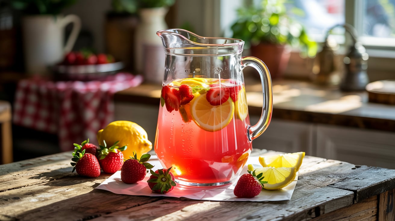 The Best Homemade Strawberry Lemonade