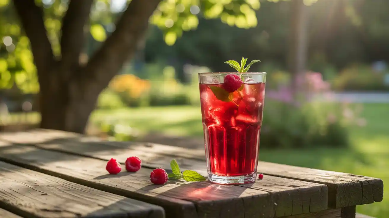 HOMEMADE RASPBERRY ICED TEA